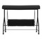 Flash Furniture Black 3-Seater Convertible Canopy Patio Swing/Bed TLH-007-BK-GG - alternate 10